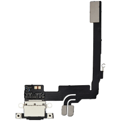 Charging Port Flex Cable With Board Compatible For iPhone 16 Pro (Genuine OEM) (Black Titanium)