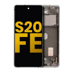 Assemblage OLED avec cadre compatible pour Samsung Galaxy S20 FE 4G / 5G (Remis à neuf) (Blanc Nuage)