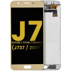 LCD Assembly Without Frame Compatible For Samsung Galaxy J7 Refine / Star / Crown (J737 / 2018) (Refurbished)  (Gold)