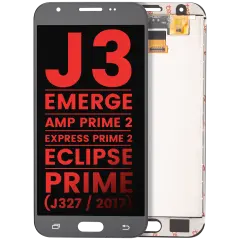Assemblage LCD sans cadre compatible pour Samsung Galaxy J3 / Emerge / Amp Prime 2 / Express Prime 2 / Eclipse / Prime (J327 / 2017) (Aftermarket Plus) (Argent / Gris)