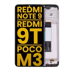 LCD Assembly With Frame Compatible For Xiaomi Redmi Note 9 4G / Redmi 9T / Poco M3 (Refurbished) (All Colors)