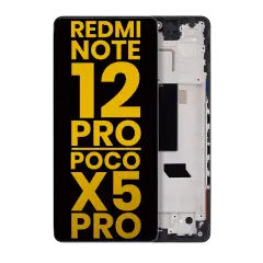 Assemblage OLED avec cadre compatible pour Xiaomi Redmi Note 12 Pro 5G / Xiaomi Poco X5 Pro (Remis à neuf) (Toutes les couleurs)