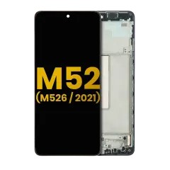 Assemblage OLED Avec Cadre Compatible Pour Samsung Galaxy M52 5G (M526 / 2021) (Reconditionné) (Toutes les couleurs)