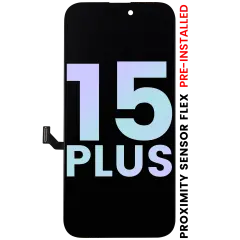 OLED Assembly With Proximity Sensor Flex Pre-Installed Compatible For iPhone 15 Plus  (Service Pack)