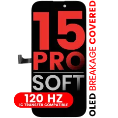 OLED Assembly Compatible For iPhone 15 Pro (Aftermarket Pro: XO7 Soft) (120HZ)