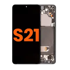 OLED Assembly With Frame Compatible For Samsung Galaxy S21 5G (Blemish: Grade D) (Phantom Gray)