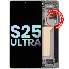 OLED Assembly With Frame Compatible For Samsung Galaxy S25 Ultra 5G (Service Pack )(US & International) (Titanium Pink Gold)