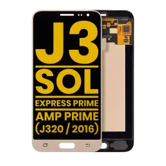 Assemblage OLED sans cadre compatible pour Samsung Galaxy J3 / Sol 4G / Express Prime / Amp Prime (J320 / 2016) (Reconditionné) (Or)