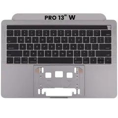 Top Case With Keyboard Compatible For MacBook Pro 13" W/ Touch Bar (A1706 / Late 2016 / Mid 2017) (US English) (Used OEM Pull: Grade New) (Space Gray)