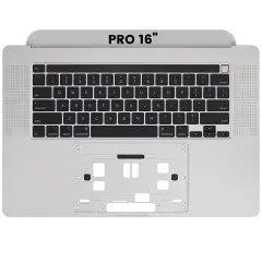Top Case With Keyboard Compatible For MacBook Pro 16" (A2141 / Mid 2019) (US English) (Used OEM Pull: Grade New) (Silver)