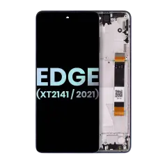 LCD Assembly With Frame Compatible For Motorola Edge 5G (XT2141 / 2021) (Genuine OEM) (Nebula Blue)