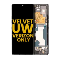 OLED Assembly With Frame Compatible For LG Velvet 5G (Verizon 5G UW Frame Only) (Refurbished) (Gray)