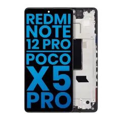 Assemblage LCD avec cadre compatible pour Xiaomi Redmi Note 12 Pro 5G / Xiaomi Poco X5 Pro (Rechange : Incell) (Toutes les couleurs)