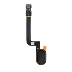 Bouton d'accueil avec câble flexible pour capteur d'empreintes digitales compatible pour Motorola Moto G5S (XT1797 / 2017) (Noir)