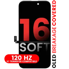 OLED Assembly Compatible For iPhone 16 (Aftermarket Pro: XO7 Soft)
