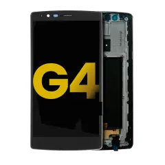 LCD Assembly With Frame Compatible For LG G4 (Refurbished) (Black)