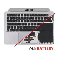 Top Case Assembly With Battery And Keyboard Compatible For MacBook Air 13" (A2681 / Mid 2022) (UK Keyboard) (Used OEM Pull: Grade B/C) (Silver)
