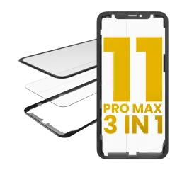 3 in 1  (Glass With OCA Pre-Installed + Frame) Compatible For iPhone 11 Pro Max (OCA Master)