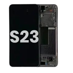OLED Assembly With Frame Compatible For Samsung Galaxy S23 5G (US & International) (Used OEM Pull: Grade B/C) (Lavender)