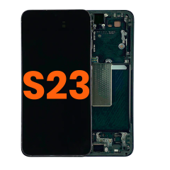 OLED Assembly With Frame Compatible For Samsung Galaxy S23 5G (US Version) (Blemish: Grade C) (Phantom Black)