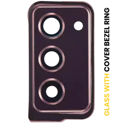 Objectif de caméra arrière avec anneau de contour de protection compatible pour Samsung Galaxy Z Fold 2 5G (F916) (Mystic Bronze)