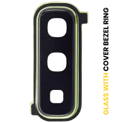 Objectif de caméra arrière avec anneau de coussinet de protection compatible pour Samsung Galaxy Fold 4G (F900) / Fold 5G (F907) (Vert Martien)