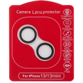 Casper Camera Lens Protector Compatible For iPhone 13 / 13 Mini (Silver) (Clear)
