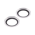 Casper Camera Lens Protector Compatible For iPhone 13 / 13 Mini (Silver) (Clear)