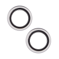 Casper Camera Lens Protector Compatible For iPhone 13 / 13 Mini (Silver) (Clear)