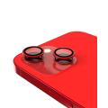 Casper Camera Lens Protector Compatible For iPhone 14 / 14 Plus (Red) (Clear)
