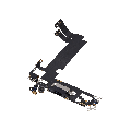 Charging Port Flex Cable Compatible For iPhone 12 Mini (Used OEM Pull) (Black)
