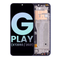 LCD Assembly With Frame Compatible For Motorola Moto G Play (XT2093 / 2021) (Genuine OEM) (Misty Blue)