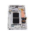 OLED Assembly With Frame Compatible For Samsung Galaxy Note 9 (Refurbished) (Cloud Silver)