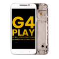 LCD Assembly With Frame Compatible For Motorola Moto G4 Play (XT1600 / XT1601 / XT1602 / XT1603 / XT1604 / XT1607 / XT1609 / 2016) (Refurbished) (White)