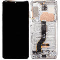 OLED Assembly With Frame Compatible For Samsung Galaxy S20 Plus 5G (Refurbished) (Cloud White)