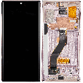 OLED Assembly With Frame Compatible For Samsung Galaxy Note 10 (Refurbished) (Aura Glow / Silver)