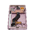 OLED Assembly With Frame Compatible For Samsung Galaxy Note 10 (Refurbished) (Aura Glow / Silver)