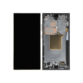 OLED Assembly With Frame Compatible For Samsung Galaxy S24 Ultra (US & International Version) (Aftermarket Plus) (Titanium Black)