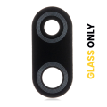 Back Camera Lens (Glass Only) With Adhesive Compatible For Motorola Moto E6 Plus (XT2025 / 2019) (Polished Graphite)