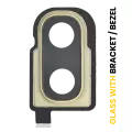 Back Camera Lens With Bracket / Bezel Compatible For Samsung Galaxy Z Flip (F700) (Mirror Gold）