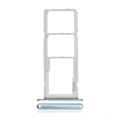 Dual Sim Card Tray Compatible For LG K42 (2020) / K52 (2020) (Silver)