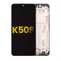 LCD Assembly With Frame Compatible For LG K50s (Refurbished) (Black)