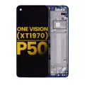 LCD Assembly With Frame Compatible For Motorola One Vision (XT1970 / 2019) / P50 (Refurbished) (Sapphire Gradient)