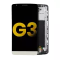 LCD Assembly With Frame Compatible For LG G3 (Refurbished) (Gold)