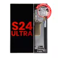 OLED Assembly With Frame Compatible For Samsung Galaxy S24 Ultra (US & International Version) (Aftermarket Plus) (Titanium Black)