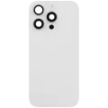 Back Glass With Steel Plate With Wireless NFC Charging MagSafe Magnet & Flashlight Flex Compatible For iPhone 16 Pro (Used OEM Pull: Grade A) (White Titanium)
