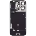 Back Glass With Steel Plate With Wireless NFC Charging MagSafe Magnet & Flashlight Flex Compatible For iPhone 16 Pro (Used OEM Pull: Grade A) (White Titanium)