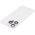 Back Glass With Steel Plate With Wireless NFC Charging MagSafe Magnet & Flashlight Flex Compatible For iPhone 16 Pro (Used OEM Pull: Grade A) (White Titanium)