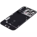 Back Glass With Steel Plate With Wireless NFC Charging MagSafe Magnet & Flashlight Flex Compatible For iPhone 16 Pro (Used OEM Pull: Grade A) (White Titanium)