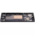 OLED Assembly With Frame Compatible For Motorola Edge 30 Ultra (XT2201 / 2022) (Refurbished) (Interstellar Black)